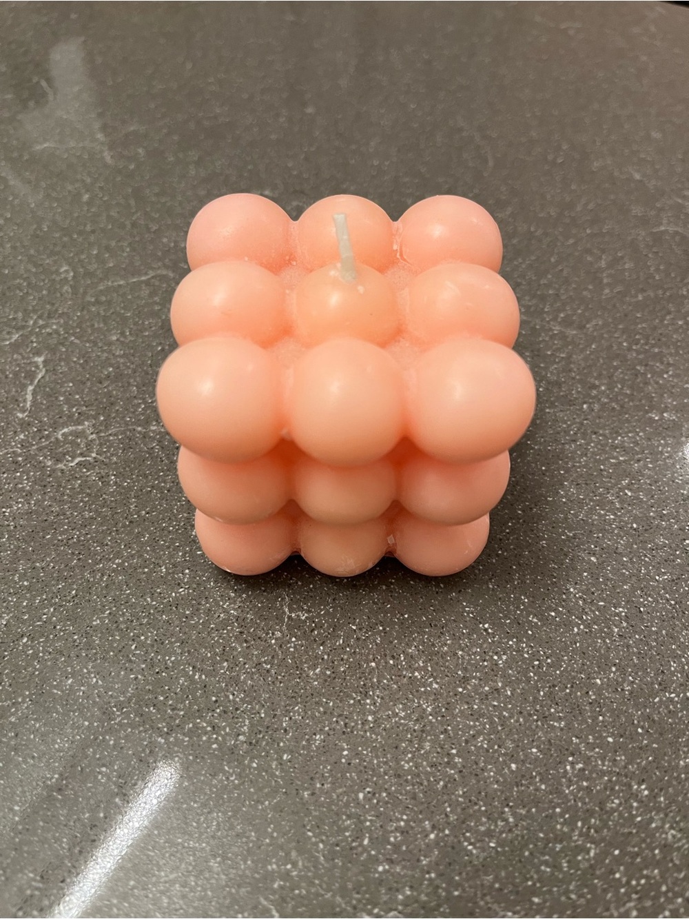 Target Peach Bubble Cube Decorative Candle